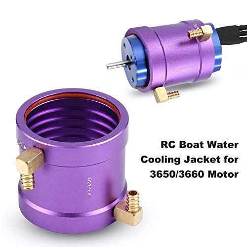 RC Wasserkühlungsjacke, Metall RC Motor wassergekühlte Ummantelung für 3650/3660 RC Boot Schiff Motor Fernbedienung… – Bild 4