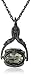 1928 Jewelry Vintage-Inspired Rotating Black and Crystal Necklace, 30
