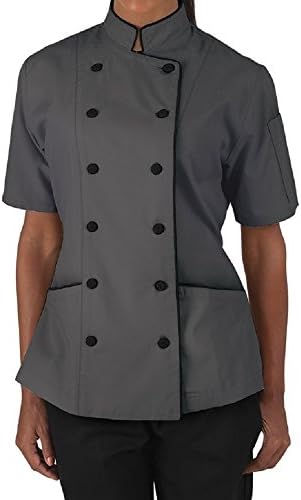 Culinary Arts Short Sleeves Women's Ladies Chef's Coat Jacket