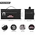 Lipo Battery Safe Bag, Fireproof Explosion-Proof RC Charger Storage Carry Case Double Zipper with Portable Handle for Traxxas DJI Hobby Accessoies Guard (8.5x3.8x4.3in)