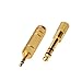 eBoot 2 Pack Headphone Adapter 6.35 mm (1/4 Inch) Male to 3.5 mm Female Stereo Adapter Plus 3.5 mm Stereo Male to 6.35 mm (1/4 Inch) Stereo Female, Gold Plated