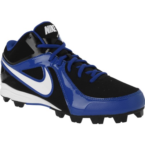 NIKE Men's MVP Keystone 3/4 Baseball Cleats - Size: 8.5, Black/royal/white