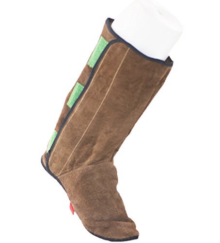One Pair of Cowhide Welding Protective Shoes Feet Cover Welder Inflaming Retarding (Brown)