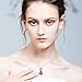 CDE 18K Rose Gold Plated Women Bracelet Bangle Embellished with Crystals from Flower Rose Jewelry,Ideal Gift for Mothers Day (Rose Gold Necklace)