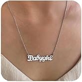 Artmiss Personalized Name Necklace Script Pendant Gold Chain Necklace Jewelry for Women
