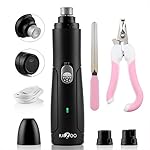 Dog Nail Grinder Clipper Set Pet Nails Grooming Kit, Quite Paw Trimmer for Dogs and Cats
