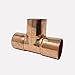 PROCURU 10-Pack 1/2-Inch Copper Tee CxCxC, Certified Safe (CWTE0012-10P)