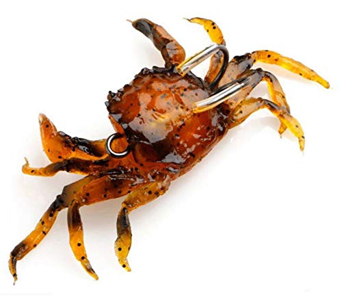 FISHING ADDICT Realistic Crab fishing lure softbait Crazy Crab Red Brown 4.5’’ (120mm) / 33g