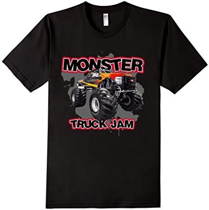 Men's Monster Truck Jam Tshirt for Adults and kids XL Black