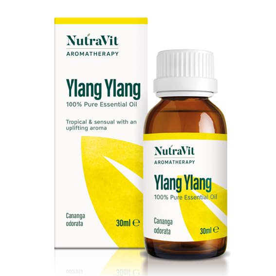 NutraVit - Madagascan Ylang Ylang Oil | 100% Pure Ylang Ylang Essential Oil - 30ml - Therapeutic Grade Aromatherapy Oil - Diffuser, Humidifier, Massage, Stress Relief & Hair Growth