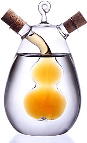 Nordic style glass leak oiler glass condiment bottle sauce pot vinegar oiler glass jar oil bottle kitchen Glass Clear 350ml