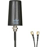 Vandal Resistant MIMO Low Profile 3G/4G/LTE Omni-Directional Screw Mount Antenna - 10 ft Coax Lead - for Cisco, Cradlepoint, Digi, Novatel, Pepwave, Proxicast, Sierra Wireless, and Others