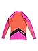 Roxy Junior's XY Long Sleeve Rash Guard, Paradise Pink/Orange/Black, Medium