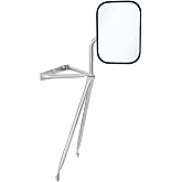 United Pacific 60039 Stainless Steel Swing Away Mirror for Trucks, Vans, RVs, Campers, Extendable to 15", Double Strength Tubing - One Mirror