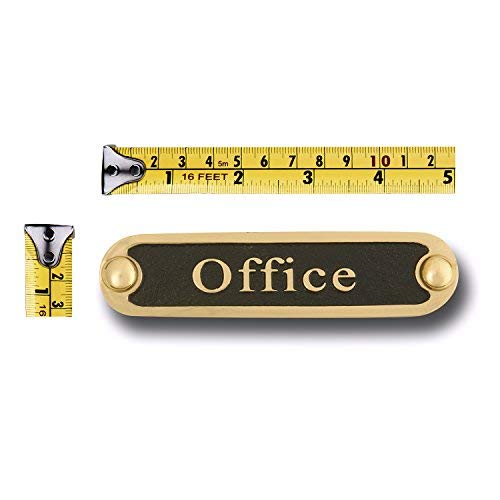 Office Brass Door Sign. Traditional Style Home Décor Wall Plaque Handmade by The Metal Foundry UK. - Thumbnail 2