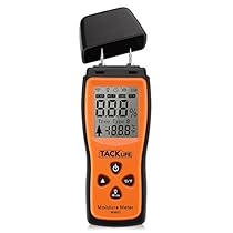 Tacklife Wood Moisture Meter WM01 LCD Digital Damp Meter Detector for To Measure the Percentage of Water in Firewood,Furniture, Floor, Cordwood and Trees,Range 2%~ 70% RH