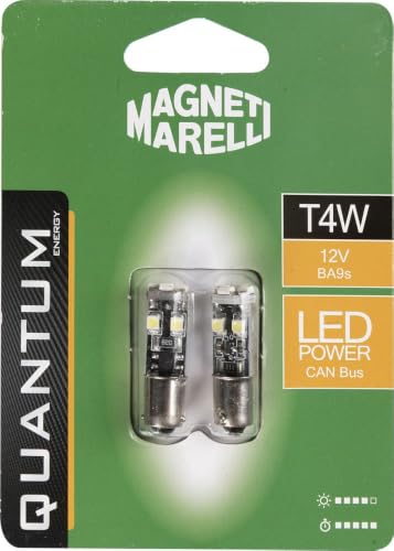 Quantum Energy Magneti Marelli T4W coppia di lampadine auto LED 8SMD 12V attacco BA9S