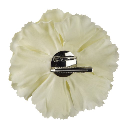 Multi Petal Flower with Pin and Clip - Cream OSFM