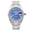 Rolex Datejust 41 Montre en acier 18 carats avec cadran romain Bleu 126334 BLRO