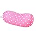 Alloyseed Mini Micro Microbead Travel Roll Cylindrical Pillow for Wrist ,Neck Support, Offer Comfort Support Pink