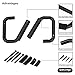 oEdRo Front Grab Handles fit for Jeep Wrangler JK JKU Sports Sahara Freedom Rubicon X & Unlimited X 2 Door 4 Door 2007-2018 Black Solid Steel Grab Roll Bar (Front Grab Handles)
