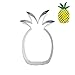 Mziart Pineapple Fruit Shape Stainless Steel Cookie Cutter Fondant Cutter Metal Cookie Molds Press