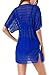 Costyleen Womens Summer Sexy See-through Bikini Cover up Sun Protective Beach Dress,Sapphireblue,Small