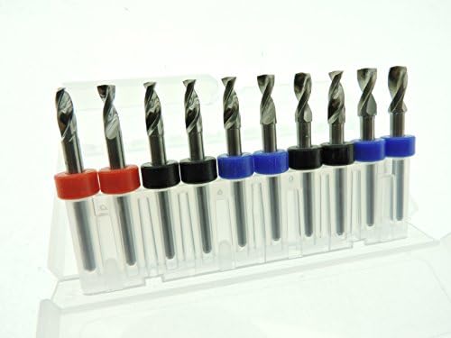 3.25mm 3.45mm 3.65mm 3.85mm 4.05mm Flat Bottom End Mill Router Bit Circuit Board Production CNC FR4 Spiral 2 Flute 3/8"L 1/8" Shank Router Bits Made in Japan