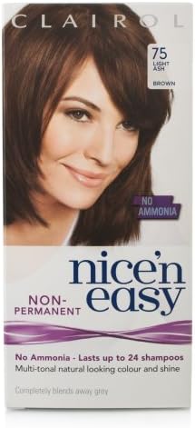 Clairol Nice n' Easy Hair Color #75 Light Ash Brown (Pack of 3) UK Loving Care