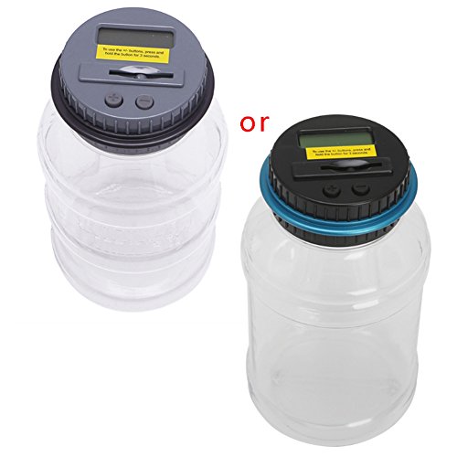 Hacloser US Coin Saving Money Bank Automatic Counting Clear Digital Electronic Piggy Bank Box Jar