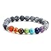 Counting Stars Lava Rock Beads Bracelet Chakra healing energy gemstone bracelet Stretch Men Women