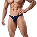 CHENGSHEN Sexy Men Thongs Breathable Hole Underwear Low Rise Pouch Jockstrap G-Strings Underpants Sapphire