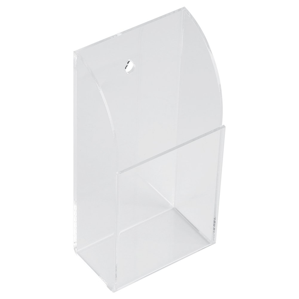 Hakeeta Clear Acrylic Remote Control Holder TV Controller Wall Mount Storage Boxes Media Organizer Table and Bedside with 1/2/3 Compartments.(1 case)