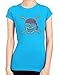 PIRATE SKULL WITH BANDANA HANDMADE Rhinestone/stud Womens T-Shirts