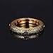 XIANGMENG Copper Gold Plated Astronomical Finger Foldable Ring That Folds Out to an Astronomical Sphere Ring| Luxury Hand-Carved,Copper | Close is Love,Open is The World,Best Gift for Lover