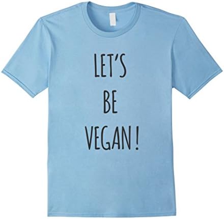 Men's Let's be vegan T-shirt Large Baby Blue