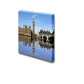 Beautiful Scenery Landscape Westminster Bridge with Big Ben in London - Canvas Art Wall Art - 12" x 12"