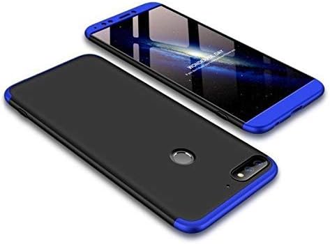 WPRIE® Oppo A5 Model Cover 3in1 Dual Hybrid Double Dip Hard Back Cover Shock Absorber (Black & Blue)