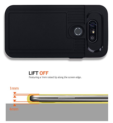G5 Wallet Case [Card Slot] [Heavy Duty] [Slim Fit] Ergonomic Dual Layer Hybrid PC TPU Tough Shield Front Screen Drop Protection Rubber Back Bumper Slide Cover LG G 5 (Rose Gold) - Thumbnail 3