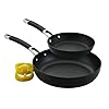 Circulon-82828-Premier-Professional-frypan-Twin-Pack-2028cm-Premium-Non-Stick-Frying-Pans-Hard-Anodized-Aluminium-Cookware-Black Circulon Premium Non Stick Frying Pan Set of 2 - Induction Frying Pans 20cm & 28cm with Stainless Steel Base, Dishwasher…
