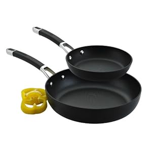 Circulon-82828-Premier-Professional-frypan-Twin-Pack-2028cm-Premium-Non-Stick-Frying-Pans-Hard-Anodized-Aluminium-Cookware-Black Circulon Premium Non Stick Frying Pan Set of 2 - Induction Frying Pans 20cm & 28cm with Stainless Steel Base, Dishwasher…