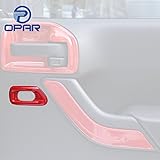 Opar Red Central Console Lock Switch Cover Trim for 2011 - 2017 Jeep JK Wrangler & Unlimited - Set