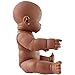 HiPlay African American Baby Doll, Lifelike Silicone Vinyl Naked Boys/Girls, Newborn Baby Dolls for Kids Toys/Nursing Practice/Teaching/Photography - Size & Gender Selectable (12
