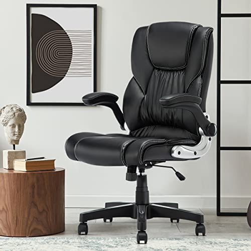 YAMASORO Ergonomic Leather Office Chair High Back Computer Executive
