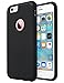ULAK iPhone 6 Case, iPhone 6S Case Black, Sugar Candy Series Slim Fit Silicone & Hard PC Dual Layer Anti-Slip Drop Protection Case for Apple iPhone 6 & 6S 4.7 Inch, Black