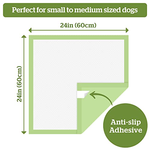 Pogi's Dog Training Pads with Adhesive Sticky Tabs (20Count) (24x24in) Large Puppy Pads