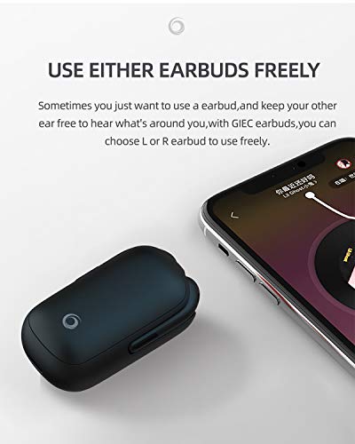 GIEC Bluetooth Earbuds with 24H Playtime DSP Noise Cancelling Wireless Earbuds with LED Display Bluetooth Earphones with Charging Case Bluetooth 5.0 Headset with Mic Wireless Earphones for Phone