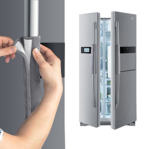 OUGAR8 Refrigerator Door Handle Covers,Keep Your Kitchen Appliance Clean from Smudges, Fingertips, Drips, Food Stains, Perfect for Dishwashers(Gray) - Thumbnail 3