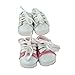American Fashion World 2 Pack of Low Top Sneakers: White and Pink | Fits 14