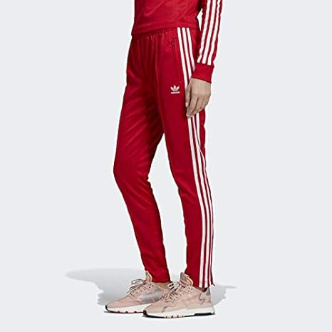 adidas sst track pants red